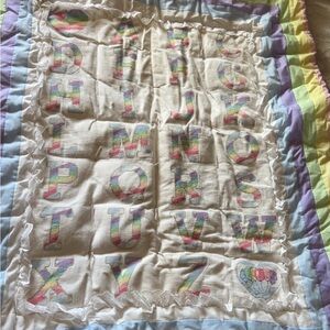 Rainbow Alphabet Baby Quilt